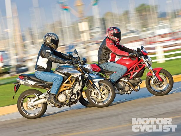 Ducati Monster 696 vs. Aprilia Shiver SL 750 | Motorcyclist