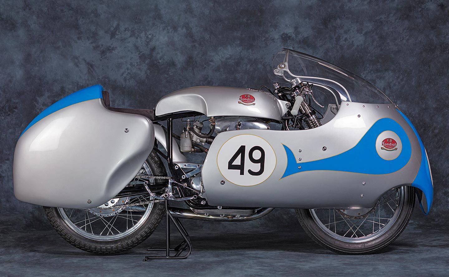 With a beautiful dustbin fairing hand-fabricated by an Italian legend and an engine with a GP pedigree, this 1957 Mondial 250 Bialbero Grand Prix Racer is truly one of a kind.