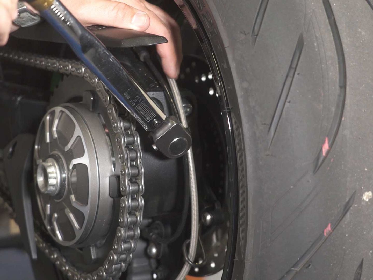 Motorcycle SingleSided Swingarm Chain Adjustment Motorcyclist