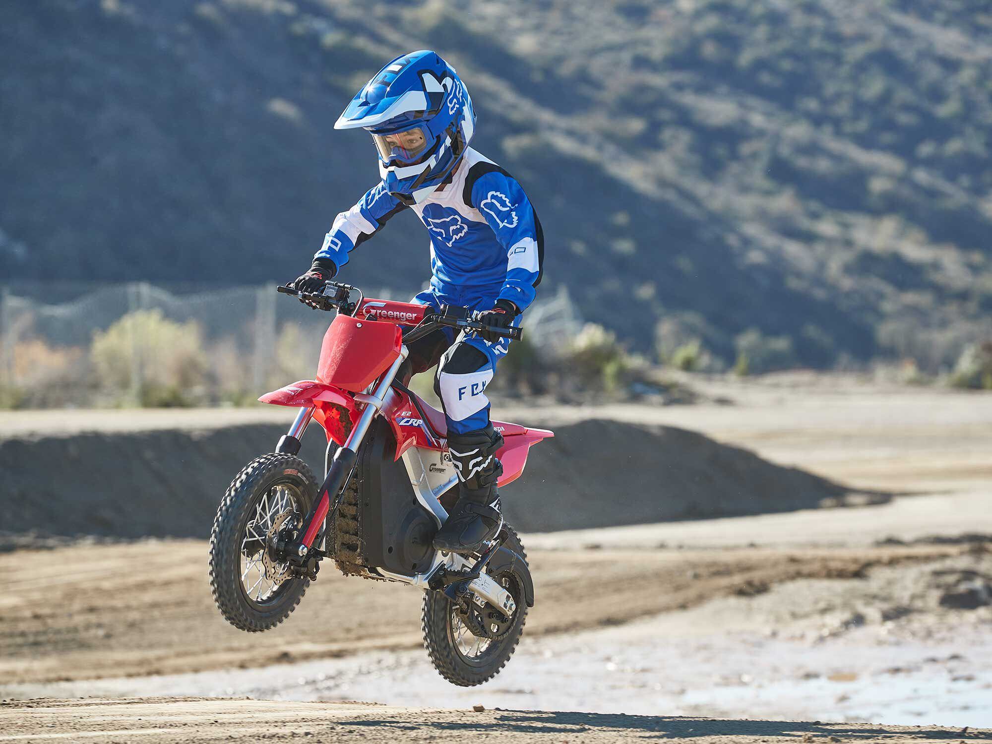 The new Greenger x Honda CRF-E2 is a perfect starter machine for kids.