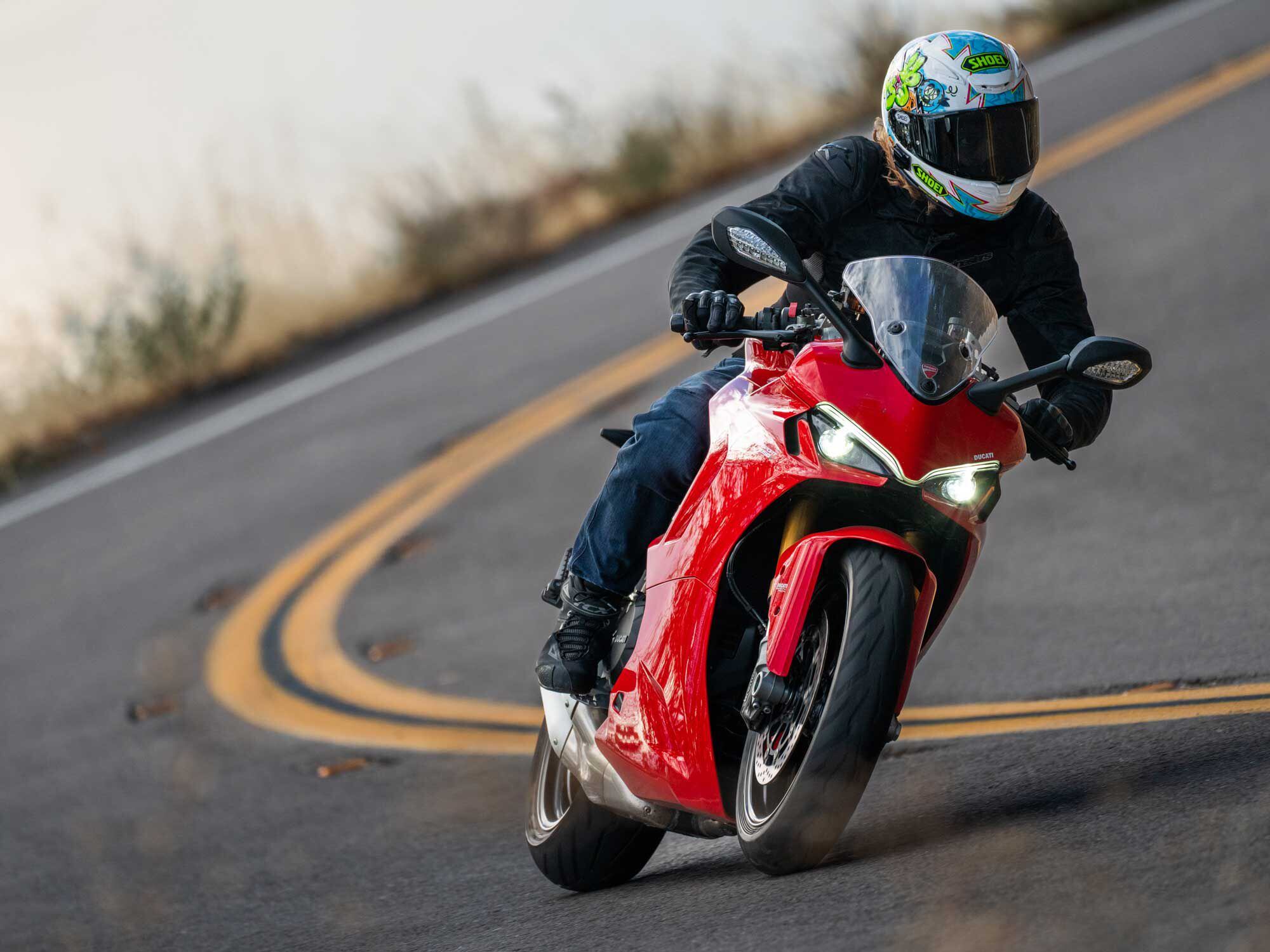 Considering how touring-friendly the SuperSport is, it should offer a larger-capacity fuel tank and cruise control.