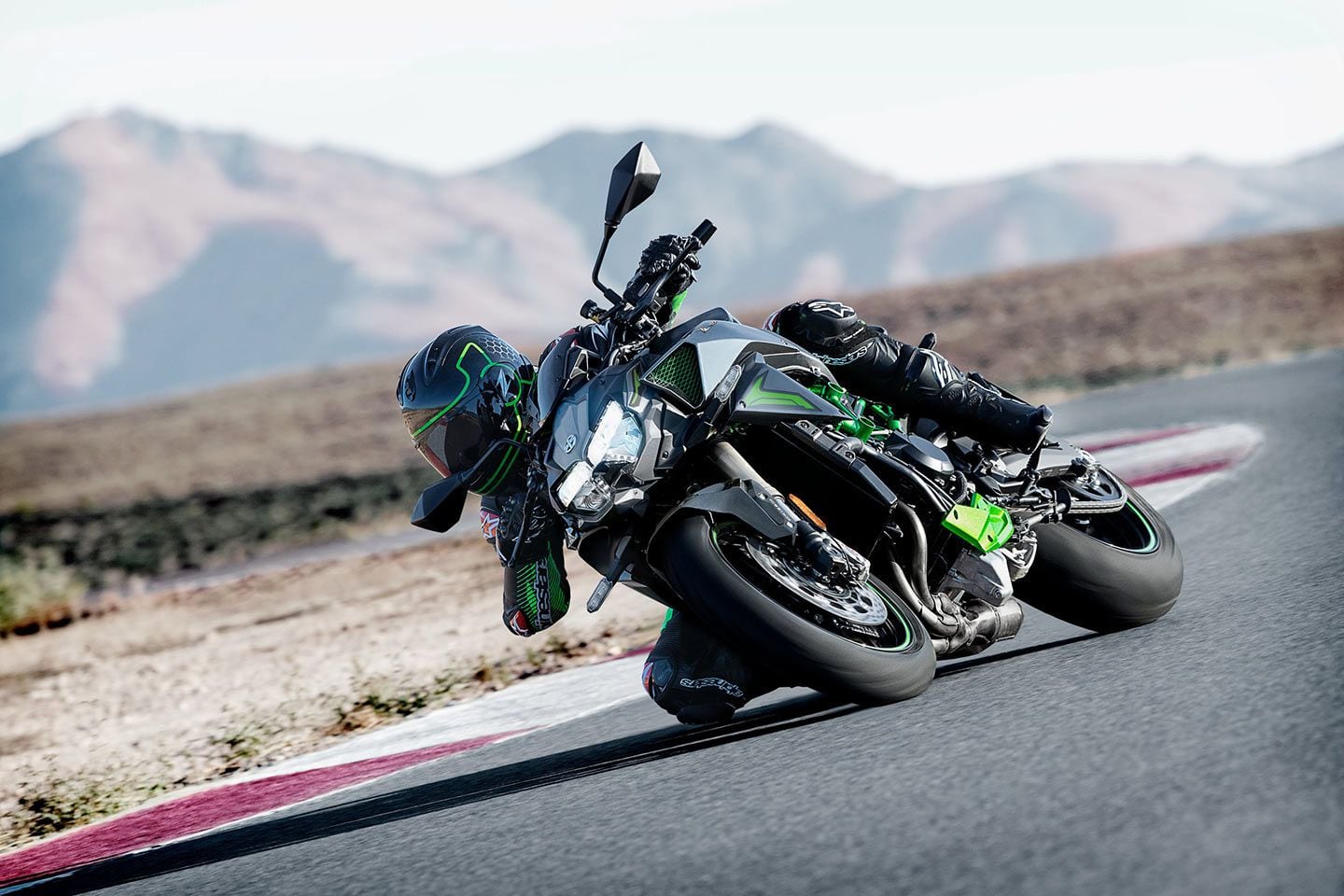 For a conversation-starting engine and aesthetic, along with unending power, consider the Kawasaki Z H2 SE ABS.