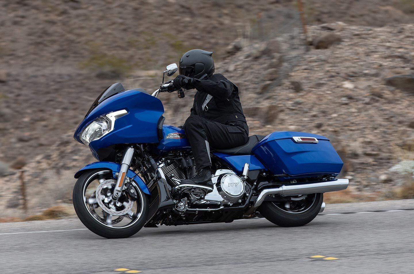 Harley-Davidson’s regal-riding Road Glide is now good for 130 lb.-ft. of torque, says The Motor Company.