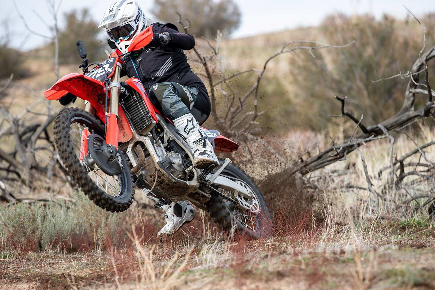 We throw a leg over Honda’s fun and easy riding 2022 CRF250RX dirt bike.