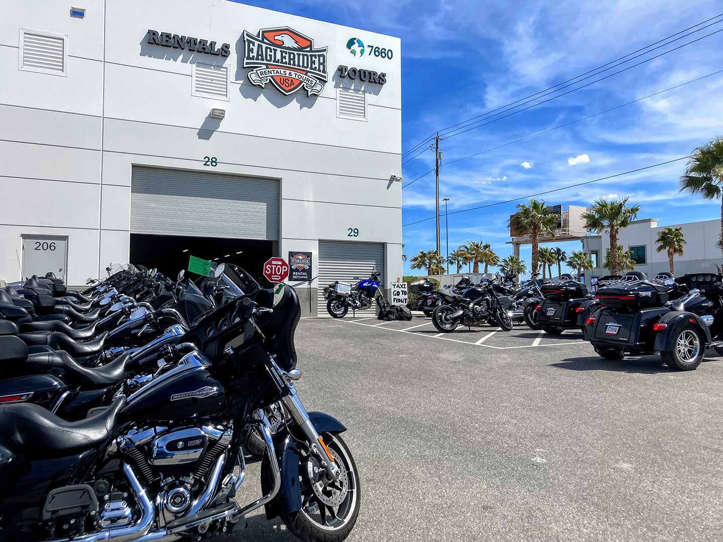 Where dreams go to die. And then get reborn for the next customer. EagleRider Las Vegas location on Dean Martin Drive.