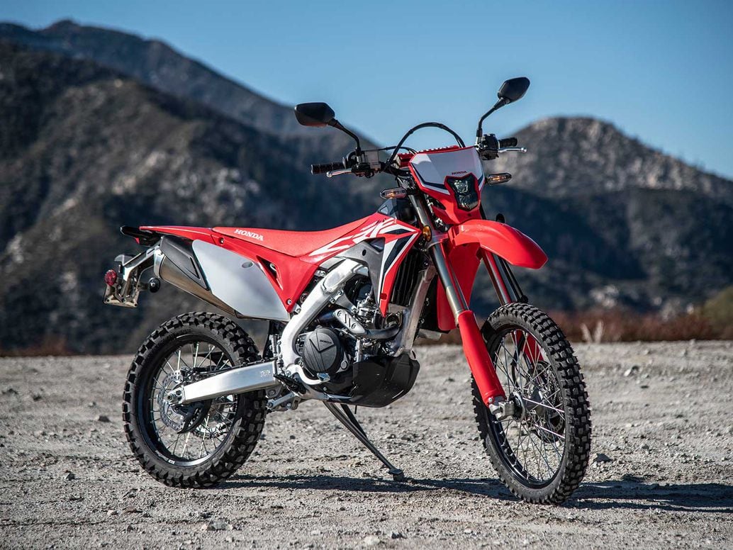 What looks alien on the road is right at home in the wilderness; the CRF’s ruggedness suits the expanses of California’s Angeles National Forest.