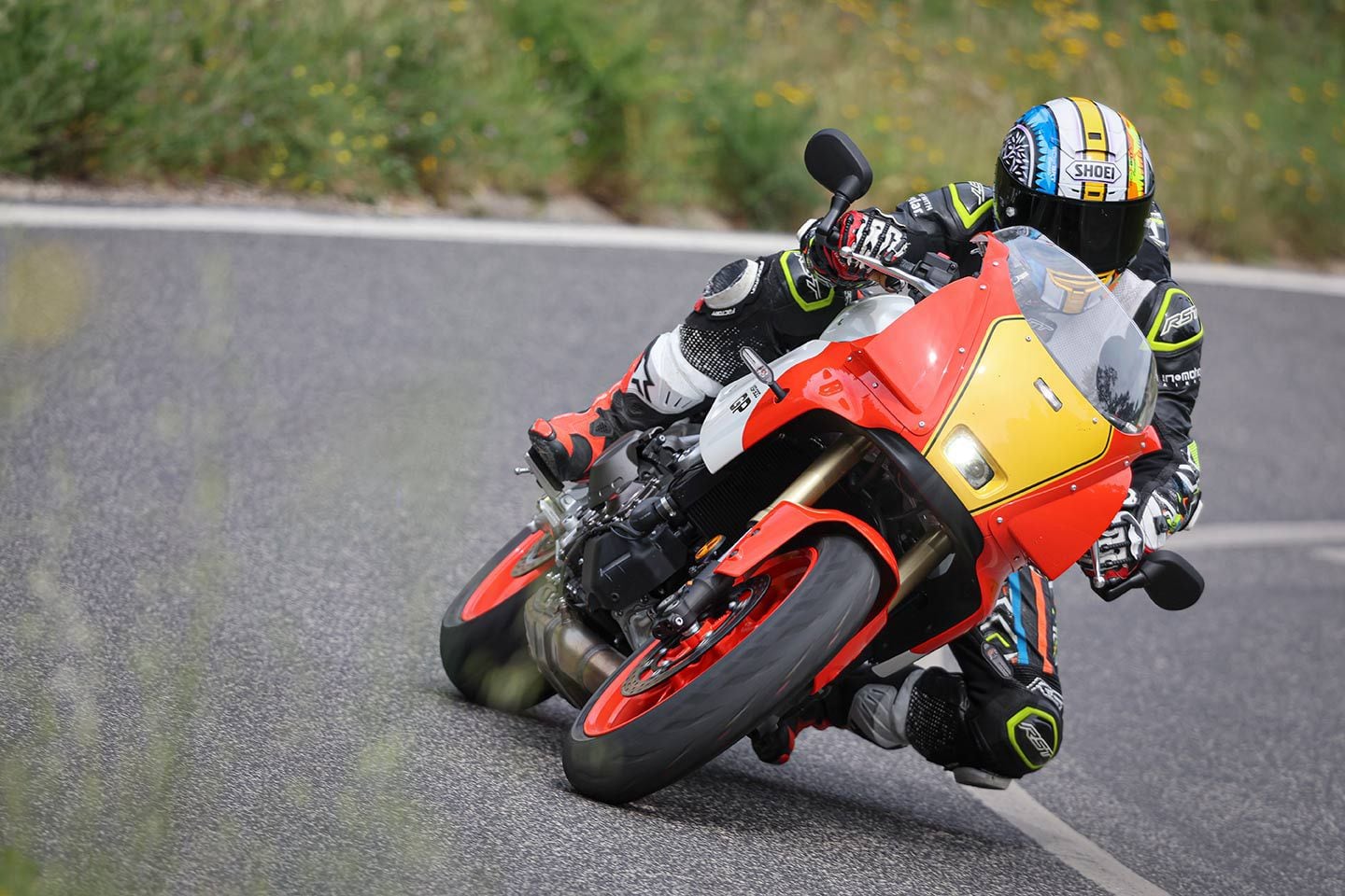 Yamaha has added a new Brake Slip Regulator to prevent the rear locking up on the way into corners.