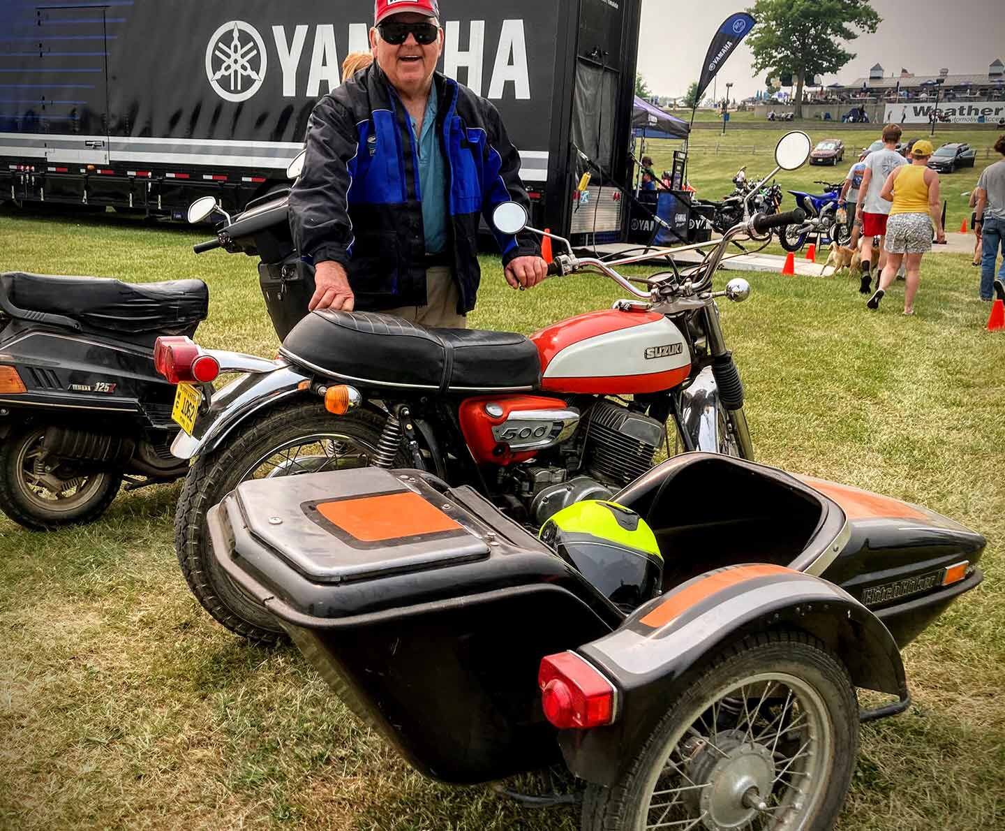 Where else but Road America? Suzuki T500 “Titan” with sidecar.