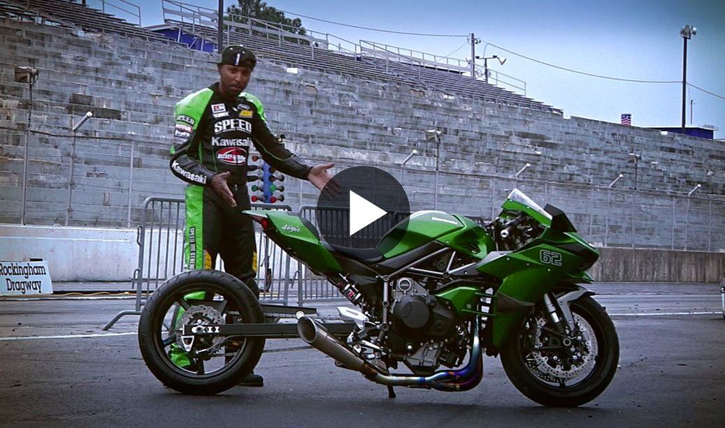 VIDEO DRAGSTRIP RIP: Rickey Gadson on his Supercharged Kawasaki