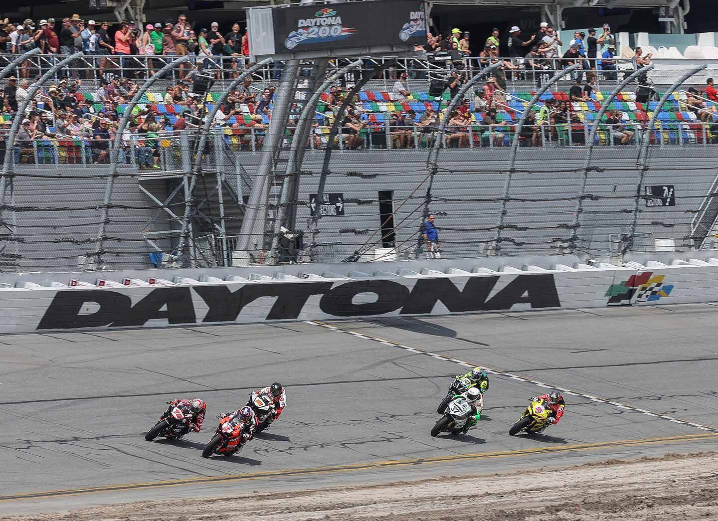 This year’s Daytona 200 was a classic, with Josh Herrin capturing the win after 57 laps and two pit stops. This year’s running saw five motorcycle manufacturers and three tire brands featured; it’s one of the few roadraces that doesn’t require the use of just one tire manufacturer.