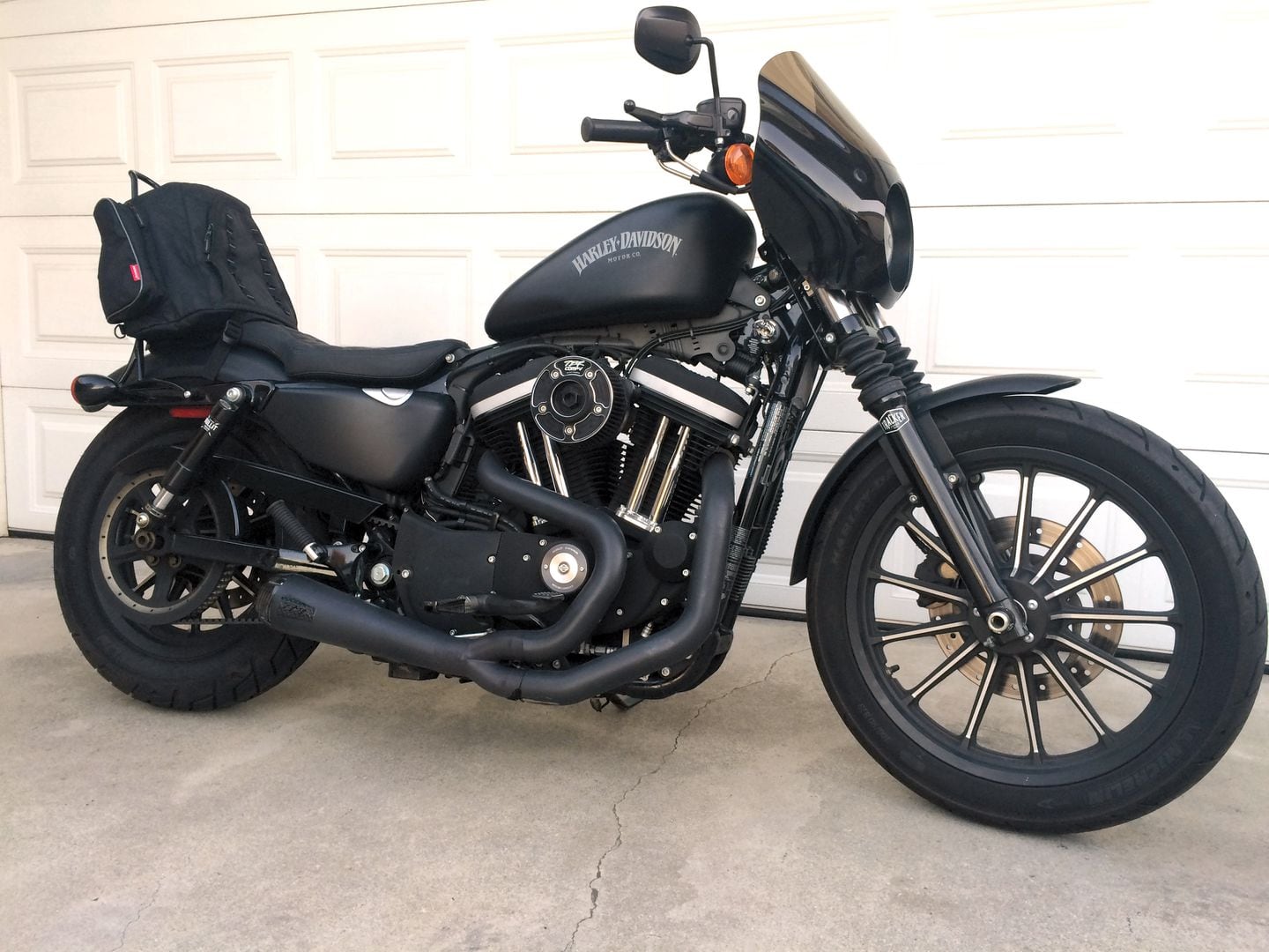 Warming Up A Harley Davidson Motorcycle Motorcyclist