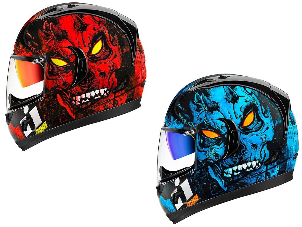 halloween 2018 icon helmets Airform Helmet - Trick or Street 3 - White This is why you only ever see full face helmets on the track Icon's Latest Alliance GT "The