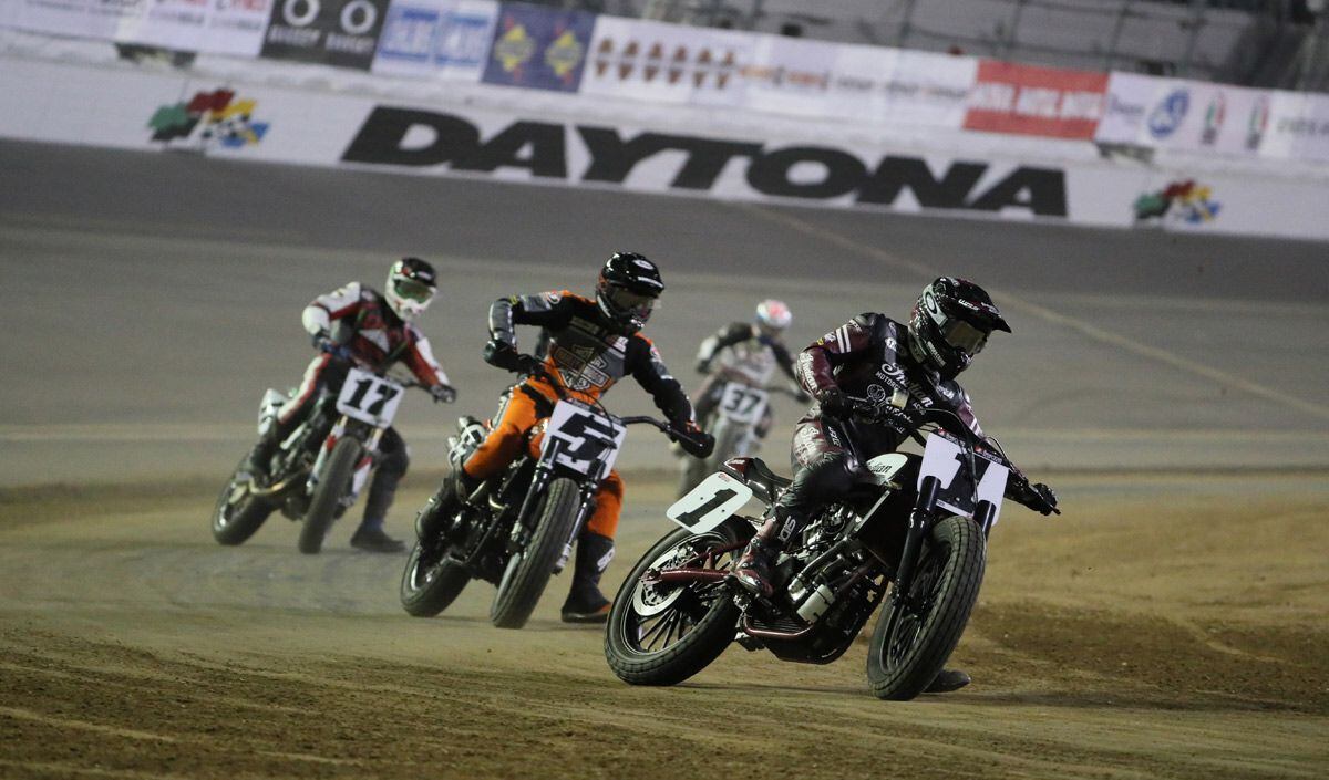 Jared Mees powered to the victory in the season opener at Daytona Beach aboard the Indian FTR750, then won nine more races on his way to the championship trophy.