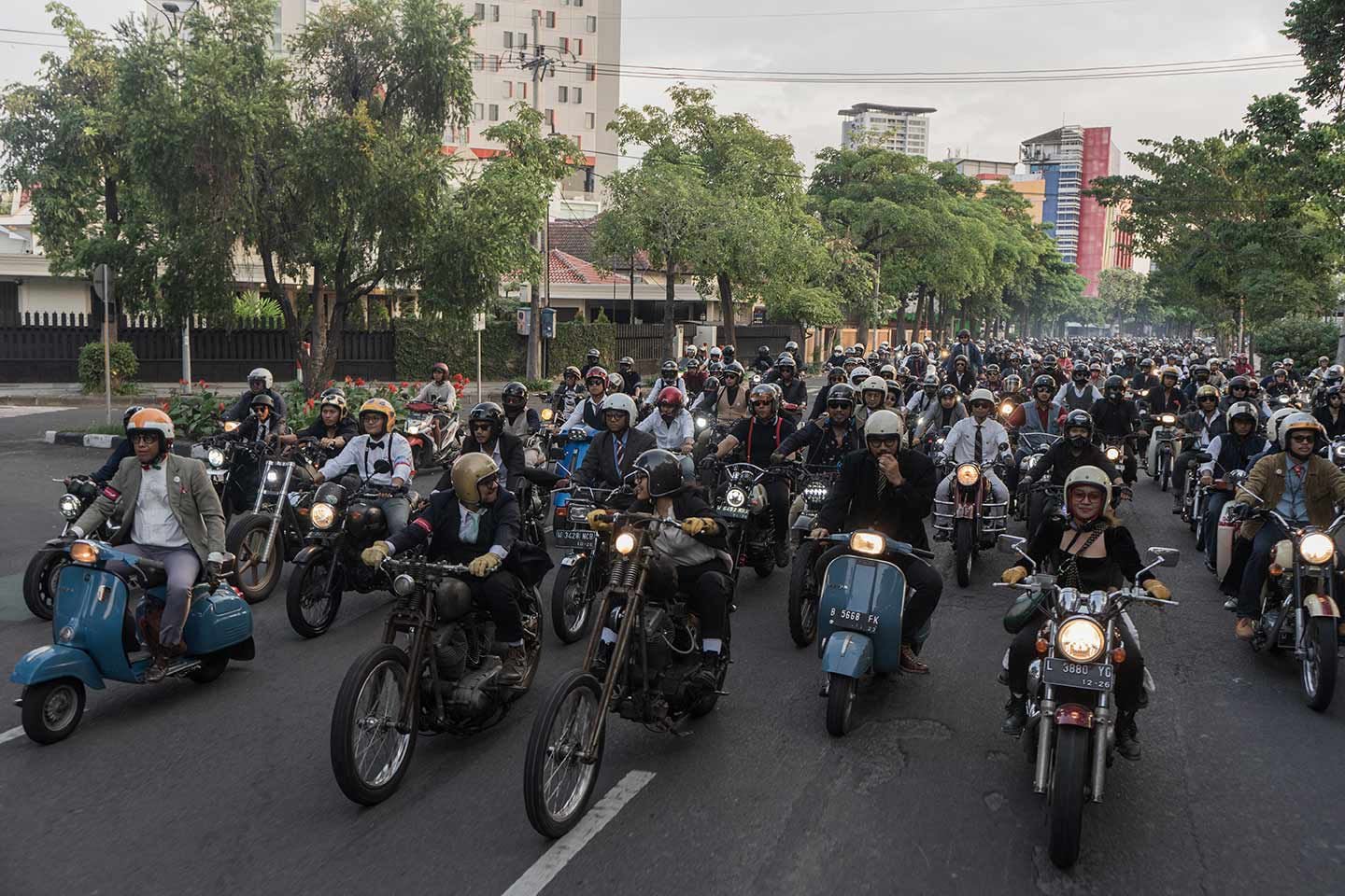 The distinguished gentlemen riders of Surabaya, Indonesia, 2023.