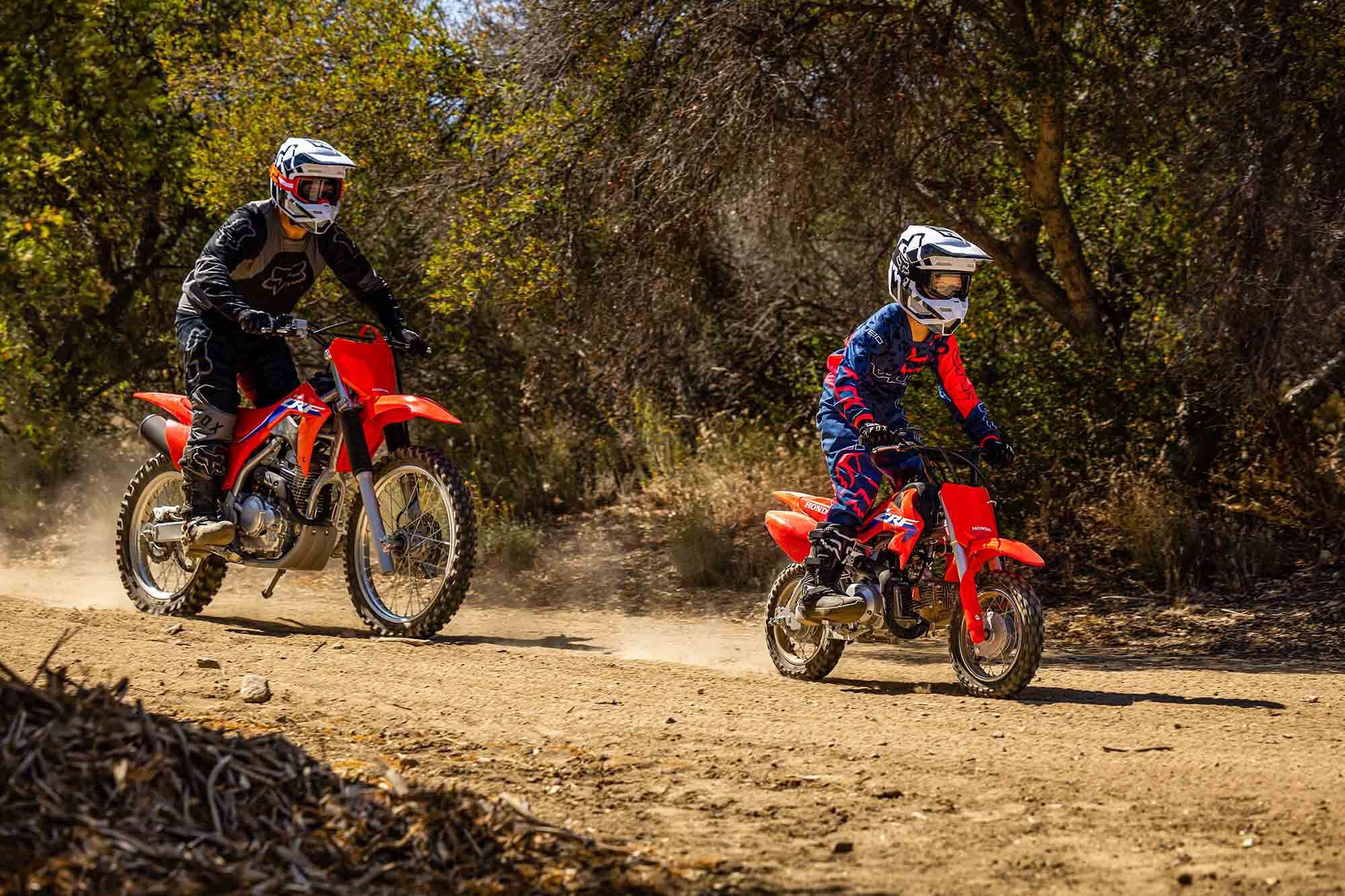 The smallest bikes are great starting points for young kids who are just learning to ride.
