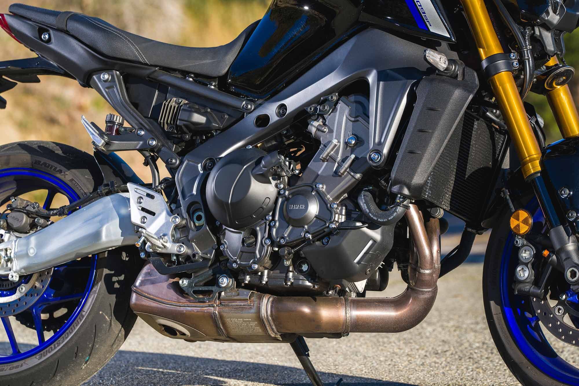 It’s obvious that Yamaha benchmarked Triumph’s inline-three when engineering its 890cc triple. The Tuning Fork brand’s powertrain is superior in every way.