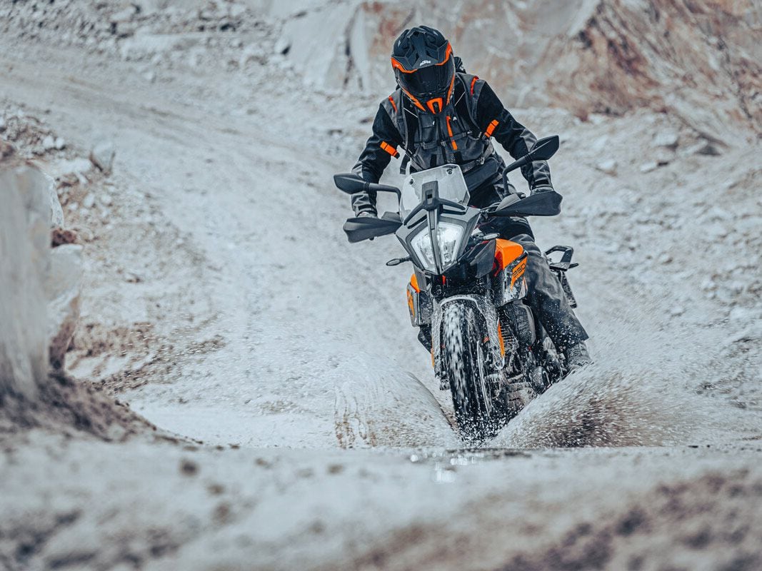 The 390 Adventure is a compact ADV that may have smaller dimensions than the rest of the KTM Adventure family, but it’s plenty capable of handling for epic adventures.