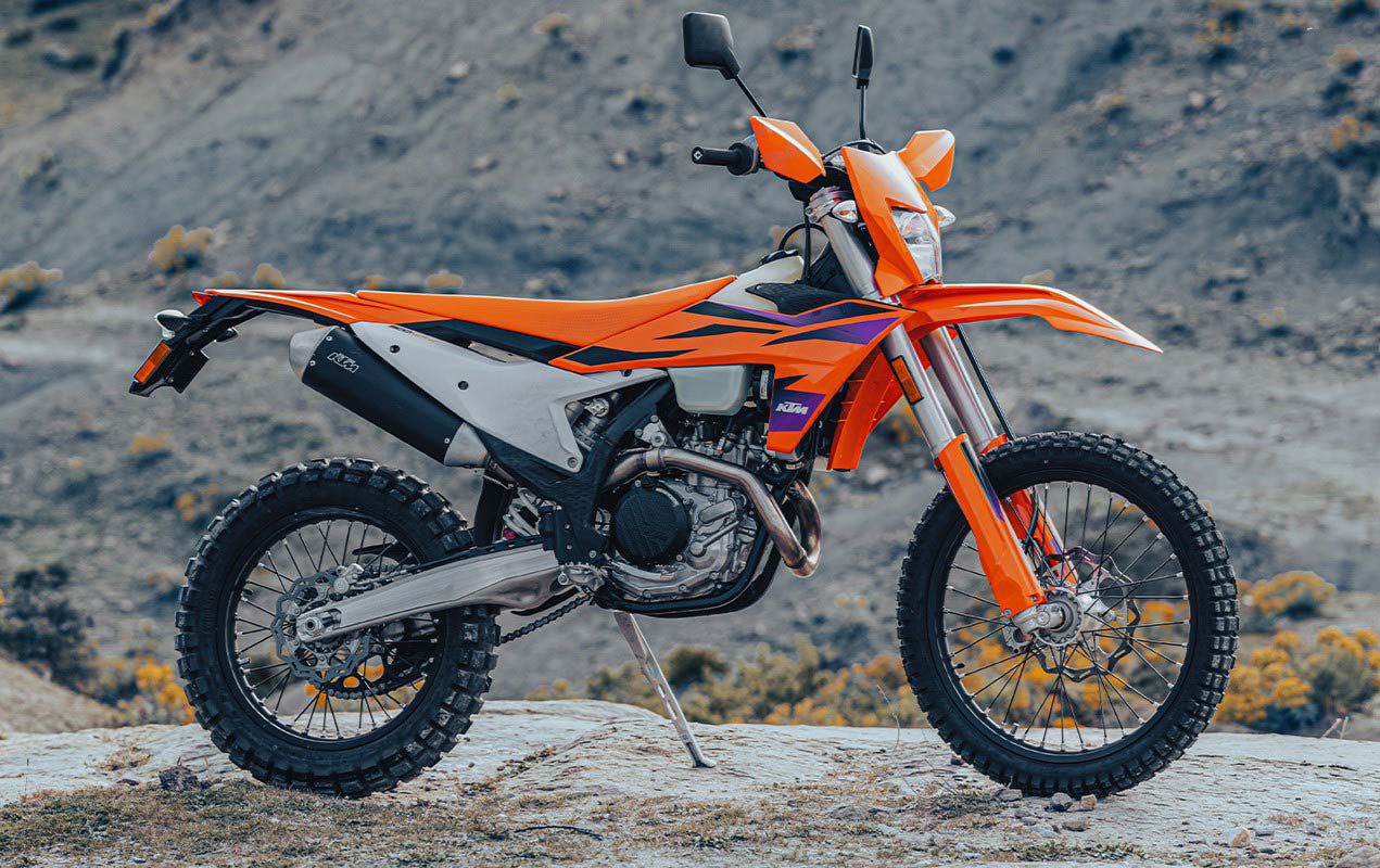 Much like the Husqvarna above, KTM's 500 EXC-F also receives a new, lighter and more powerful engine, with an upgraded frame and improved suspension for better off-road handling.