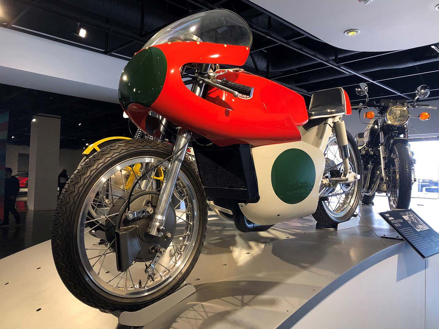 This 1967 Jawa 250 production racer was known as the “Flying Banana” due to the unusually curved frame.