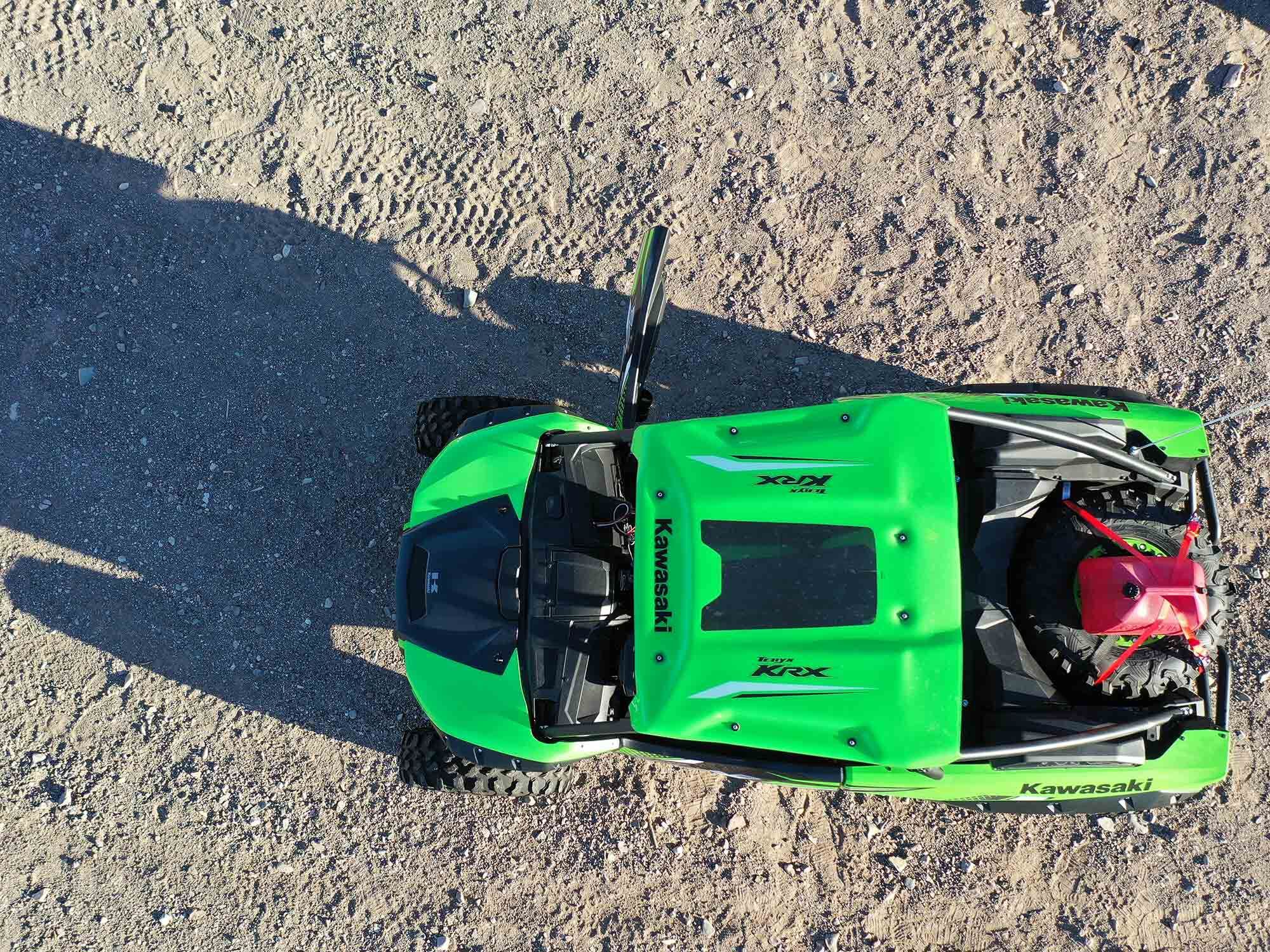 Dimensionally, the Teryx KRX 1000 is about the size of a small Jeep Wrangler from the ’90s and early 2000s. It’s a surprisingly capable machine that’s easy to operate.