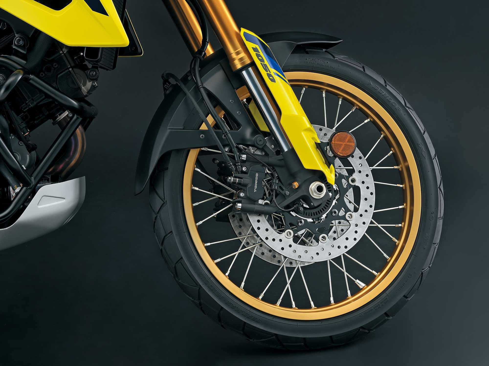 A larger 21-inch front wheel and improved fender assembly are highlights out front.
