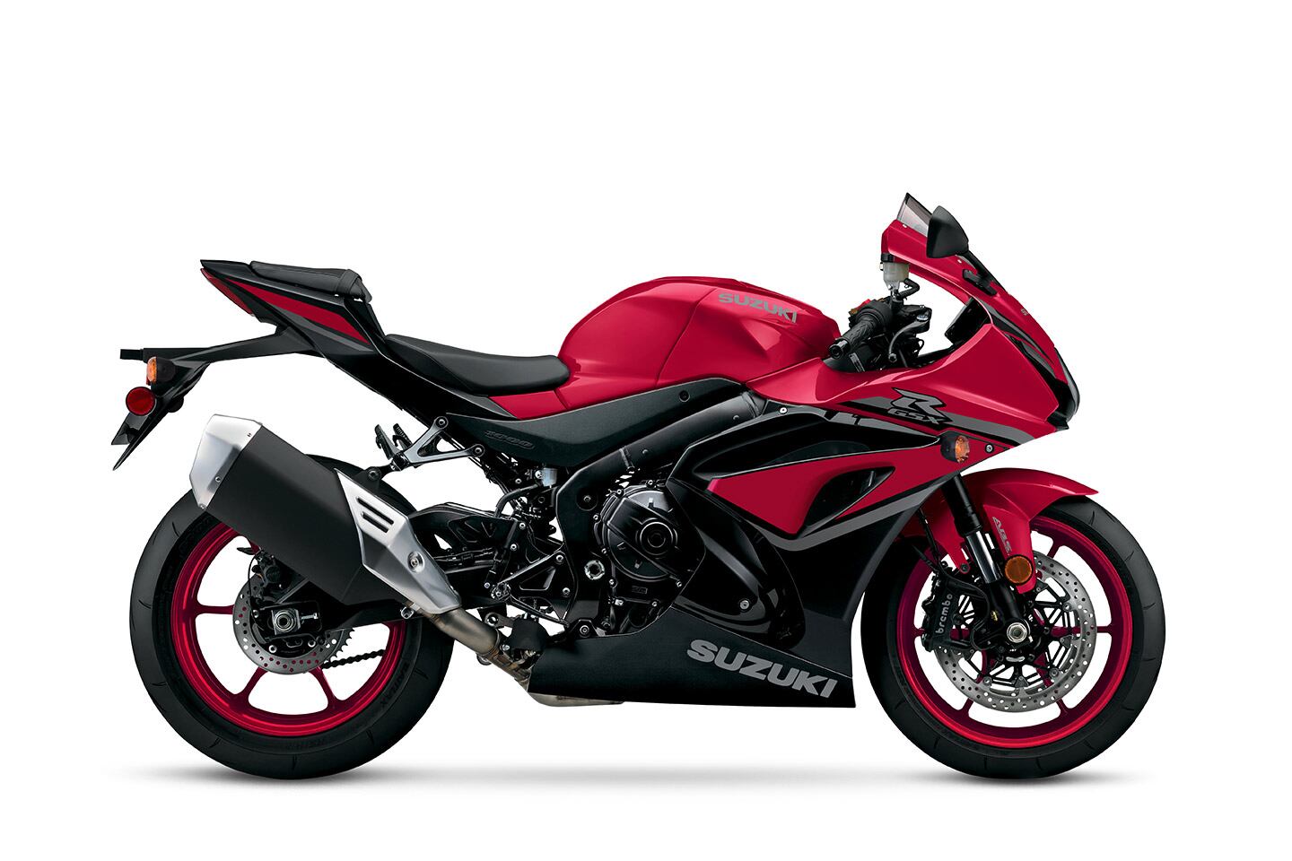 The 2025 Suzuki GSX-R1000 in Candy Daring Red.
