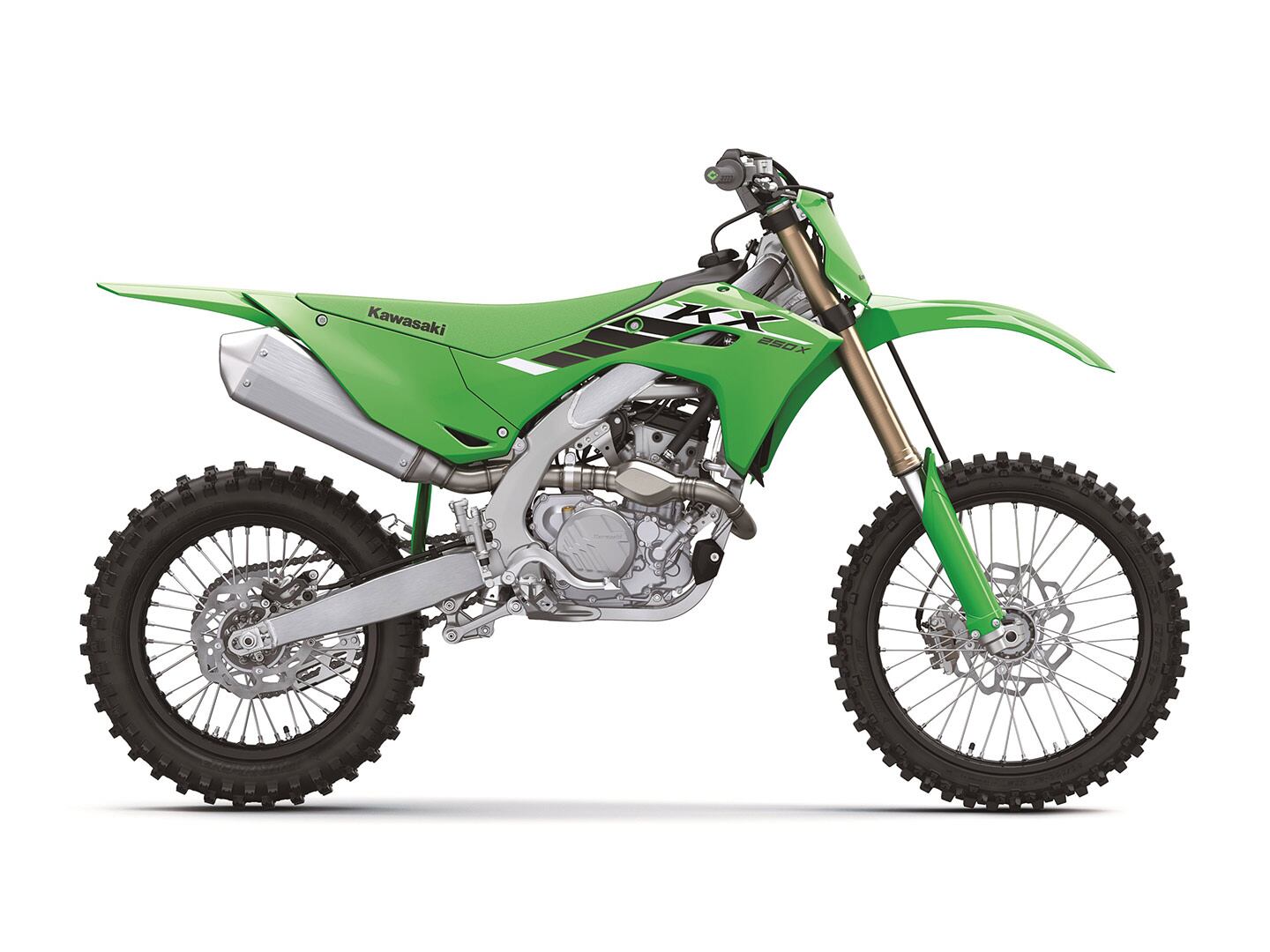 Kawasaki's KX250X gets major updates for the 2025 model year for easier tuning, more power, and better handling.