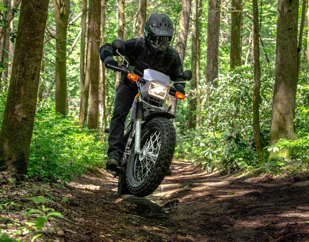 The seat is one of the lowest in the dual sport class, making the T-Dub especially appealing for casual riders. Ground&nbsp; clearance is still a respectable 10-plus inches.