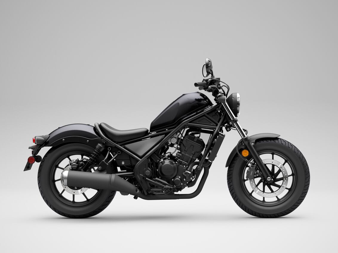 2024 Honda Rebel 300 in Pearl Black.
