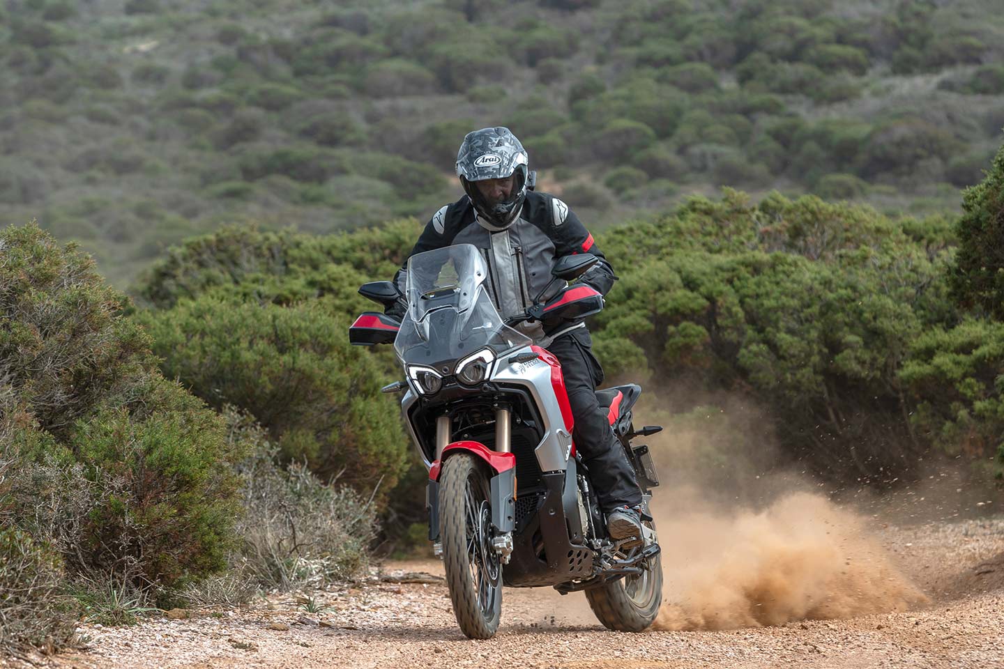 The Enduro Veloce is at home on road or off.