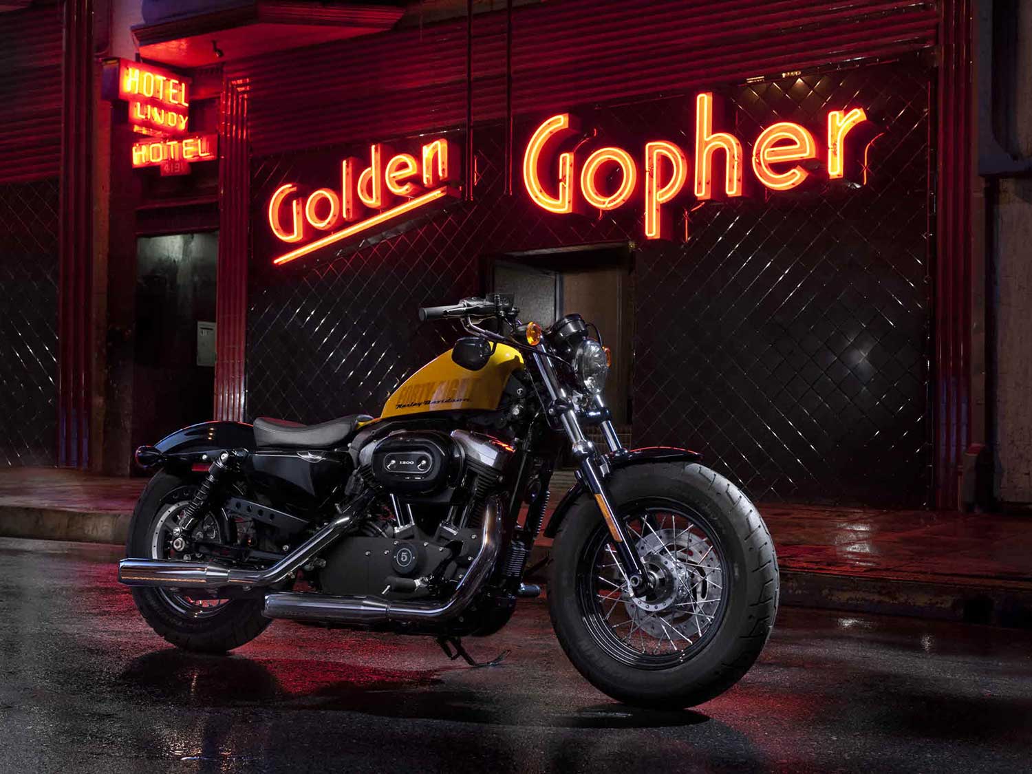 The 2012 Harley-Davidson Sportster 48 is a fine example of the infinite variations possible with the classic Sportster platform. <i>Harley-Davidson</i>