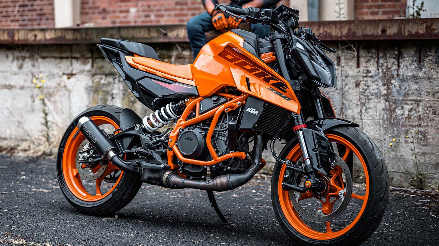 A wolf in wolf's clothing, the 390 Duke is probably the most versatile, full-featured bike on this list, suitable for greenhorns and crusty vets alike.