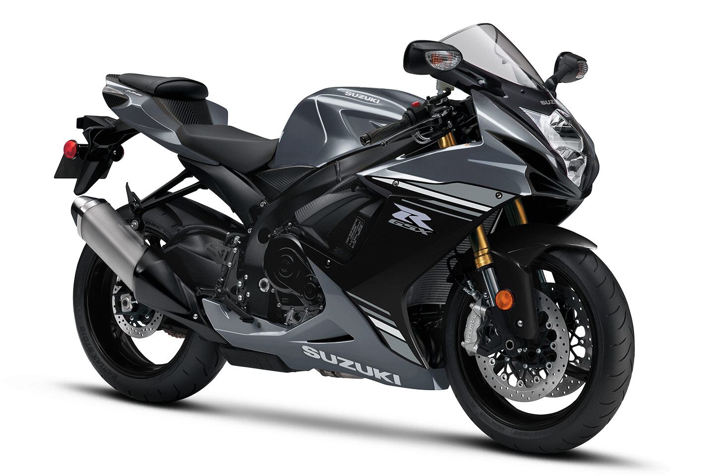 2025 Suzuki GSX-R750 in Solid Iron Gray and Glass Sparkle Black.