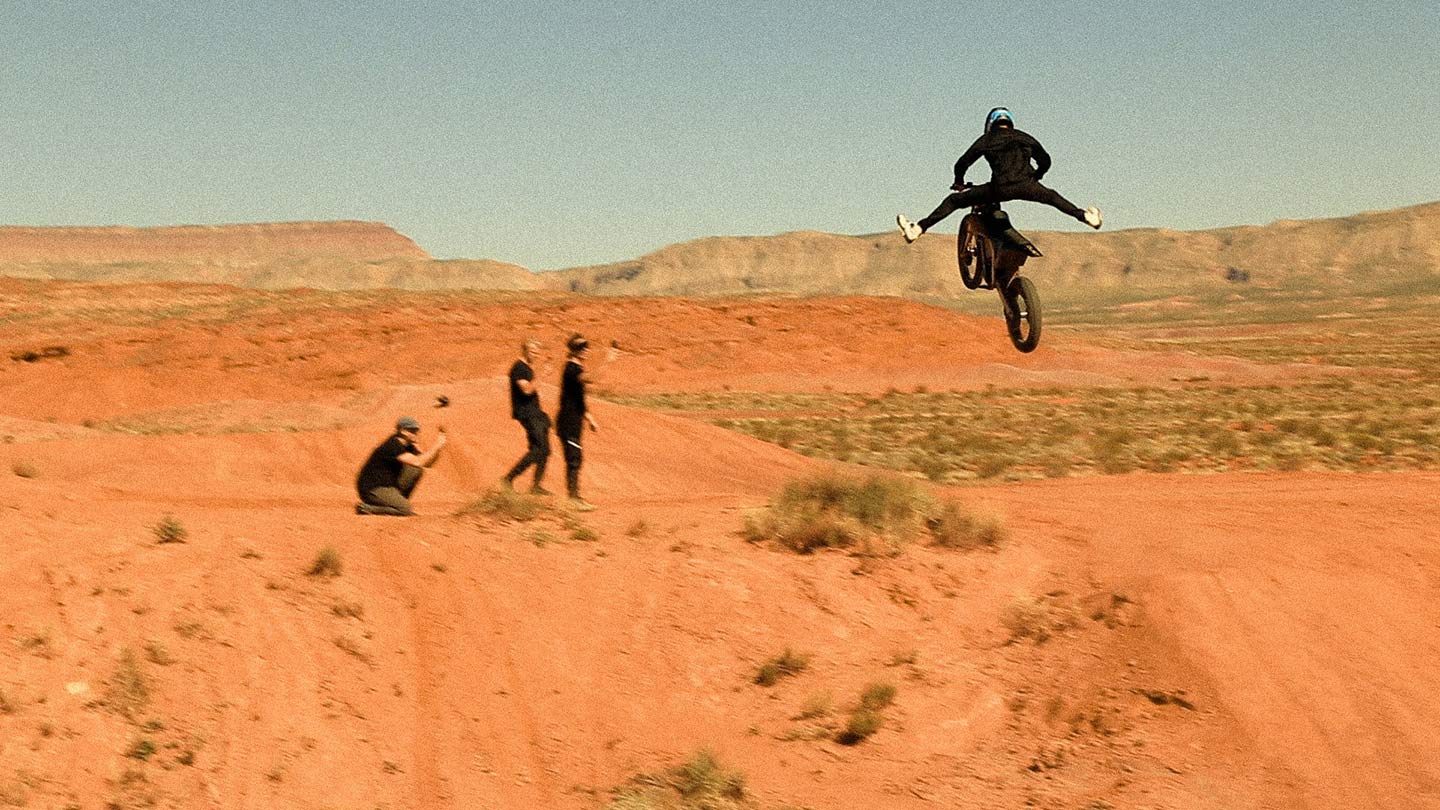 More air time means more stunt time. Dust Moto Model_1 during testing.