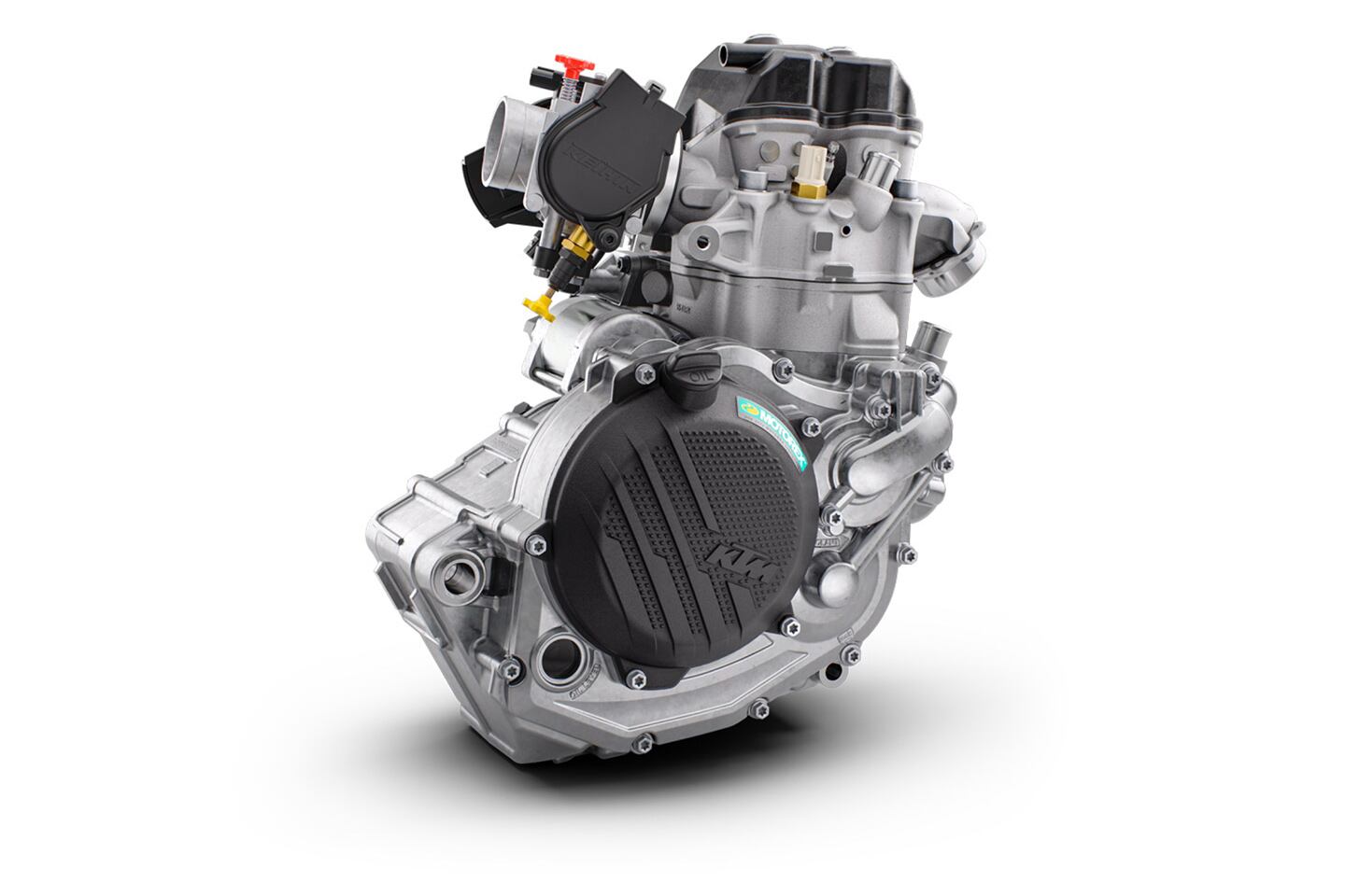 The 2024 KTM 500 EXC-F gets a redesigned engine that's both lighter and more powerful than the outgoing powerplant.