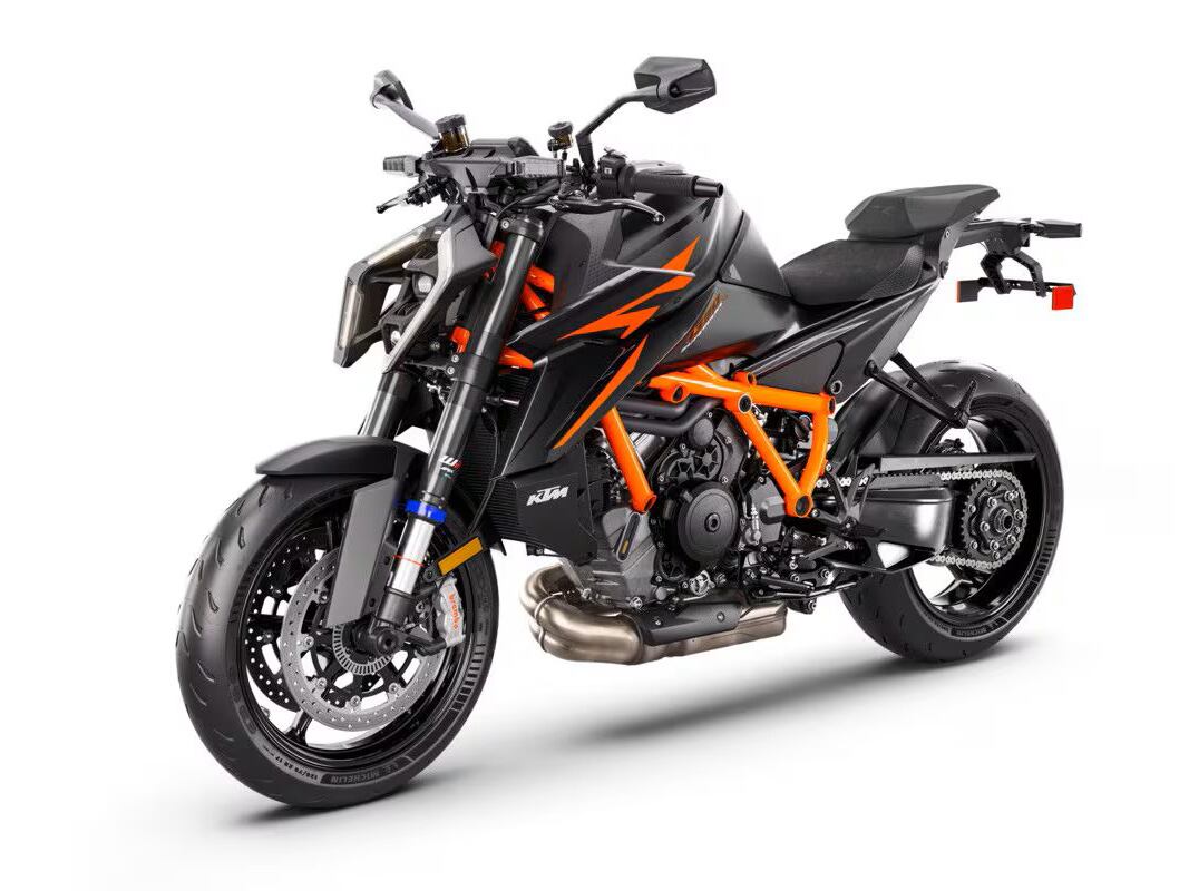 Starting price for the hyper-hooligan 1390 is $21,499, but you'll probably want to add KTM's optional electronic and suspension packages to get the most out of it.