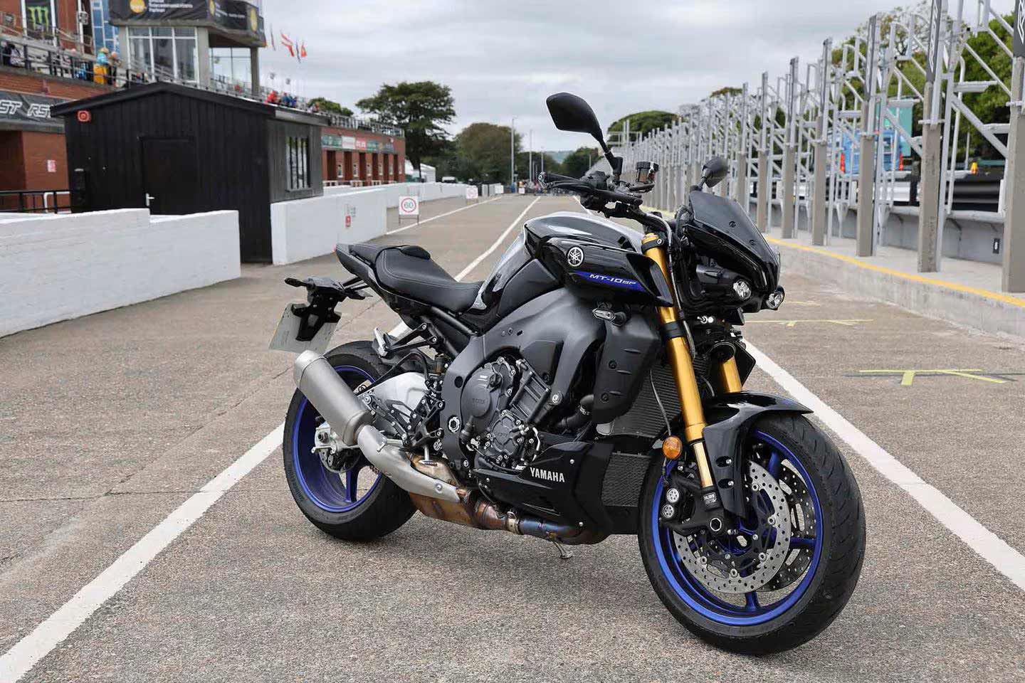 The SP's supersharp styling is backed up by a solid feature set that makes this hyper-naked as fun on the track as it is capable on the street.
