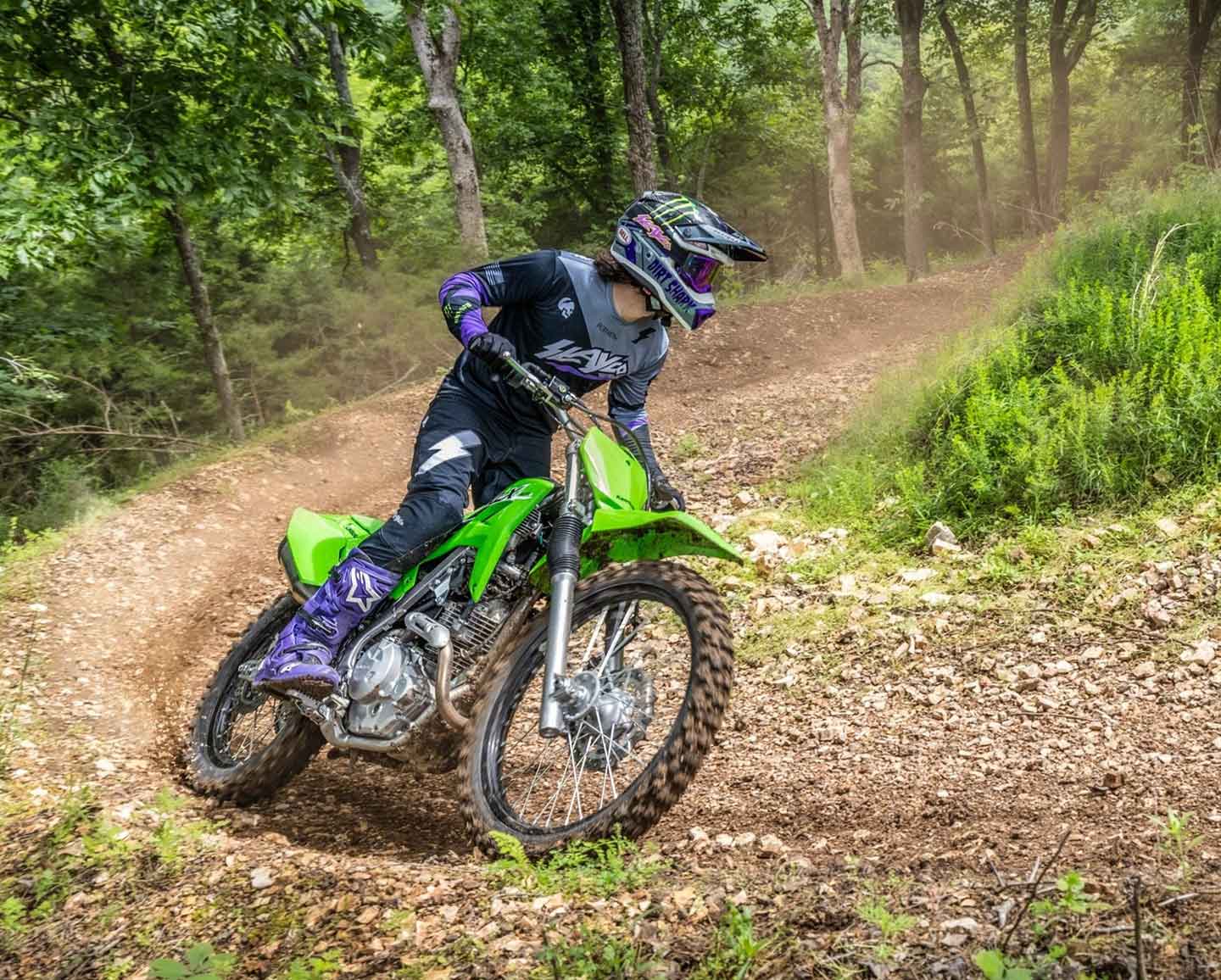 Kawasaki updates its KLX230R trail bike for 2025 with tweaks to the engine, styling, and ergos.