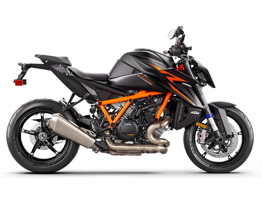 2024 KTM 1390 Super Duke R Evo in black.