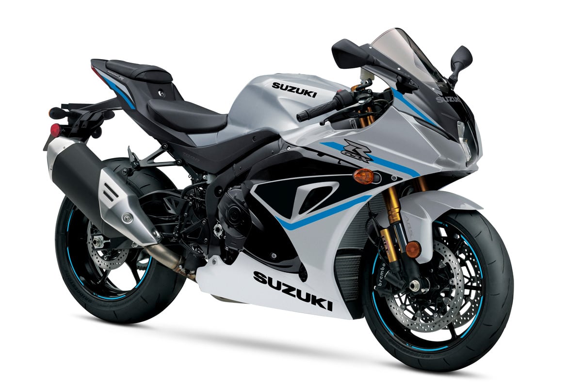 The 2025 GSX-R1000R in Metallic Matte Sword Silver.