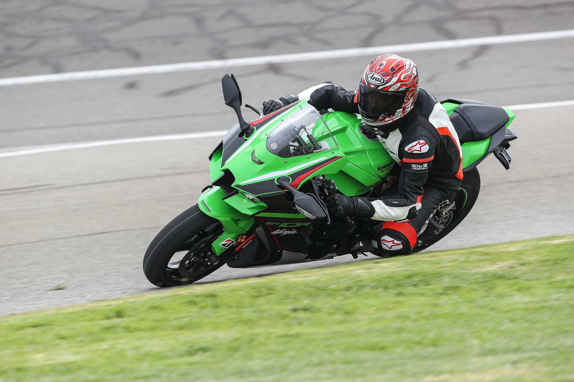 <i>Motorcyclist</i> puts the updated 2021 Kawasaki Ninja ZX-10R through its paces at Southern California’s Auto Club Speedway.