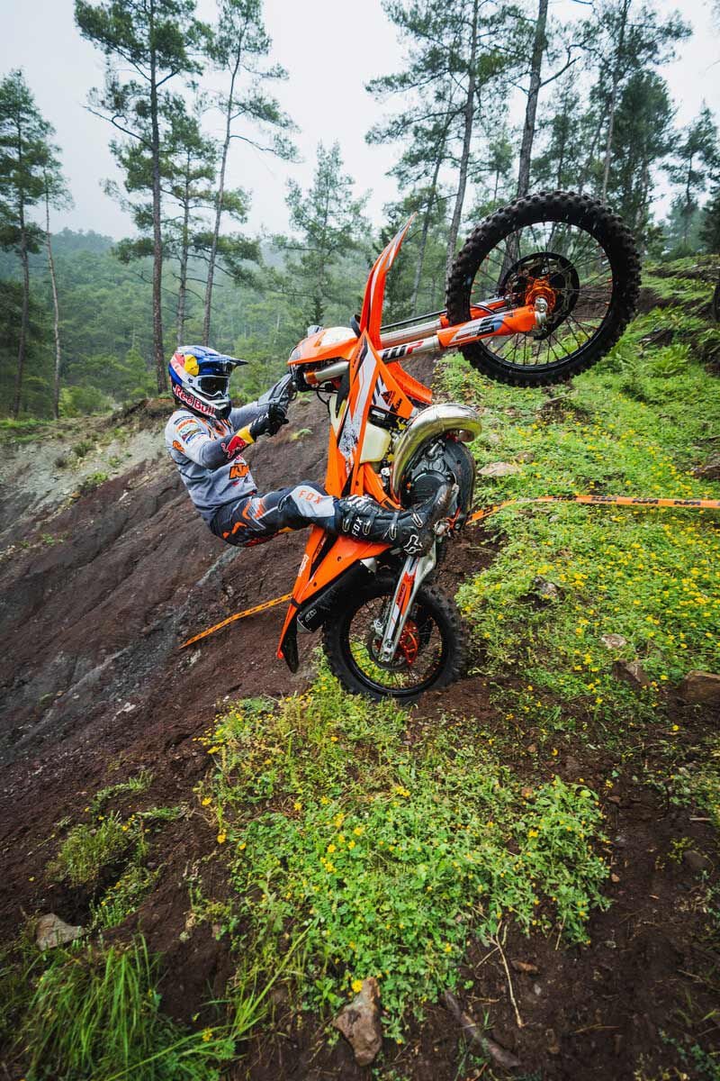 Props to the KTM marketing department and their photog. That looks really hard.