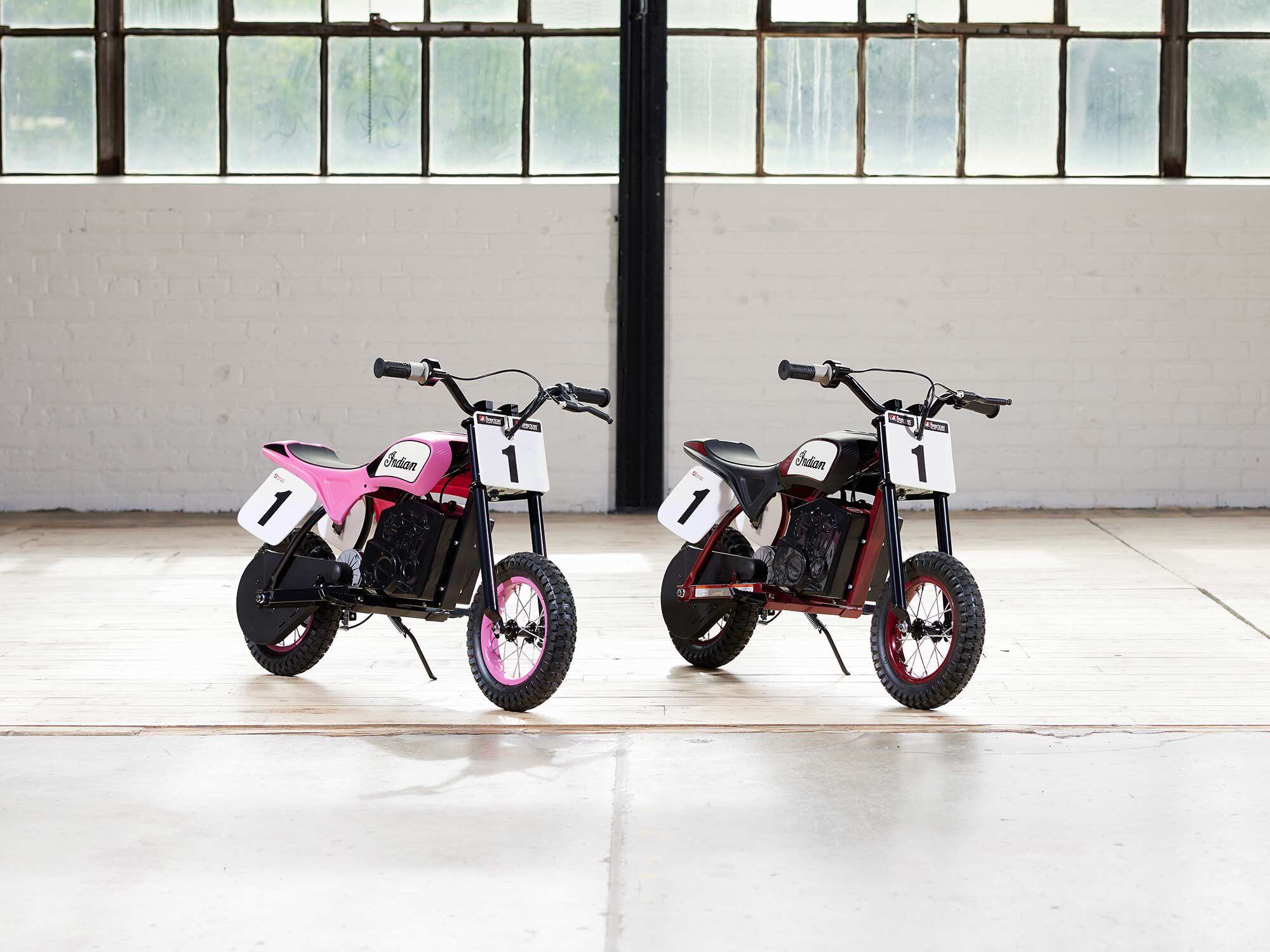 Flat-track styling from the FTR750 trickles down to the e-offerings from Indian.