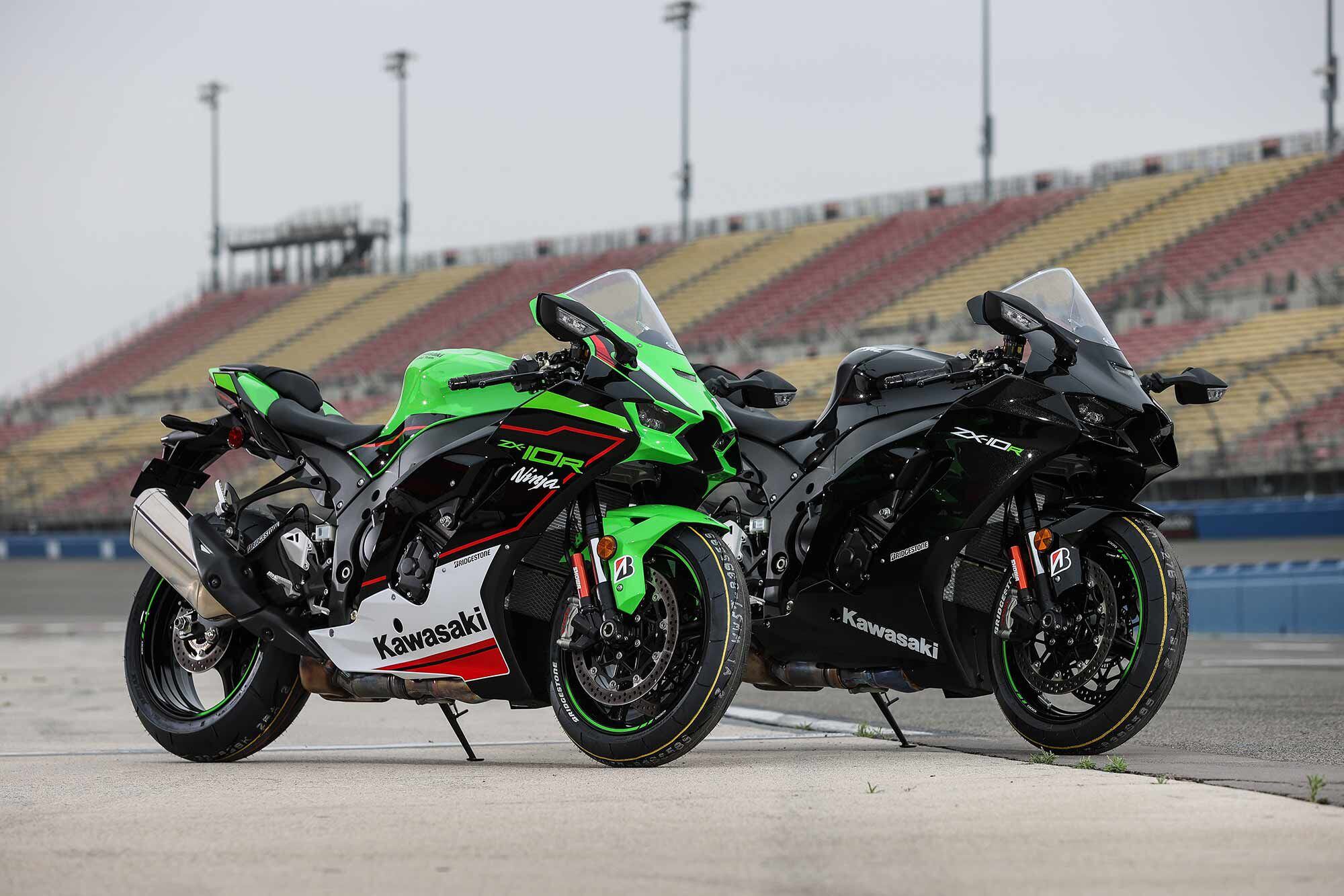 The 2021 Ninja ZX-10R is available Stateside as a non-ABS model for $16,399. Kawasaki offers an ABS-equipped version for $17,399.