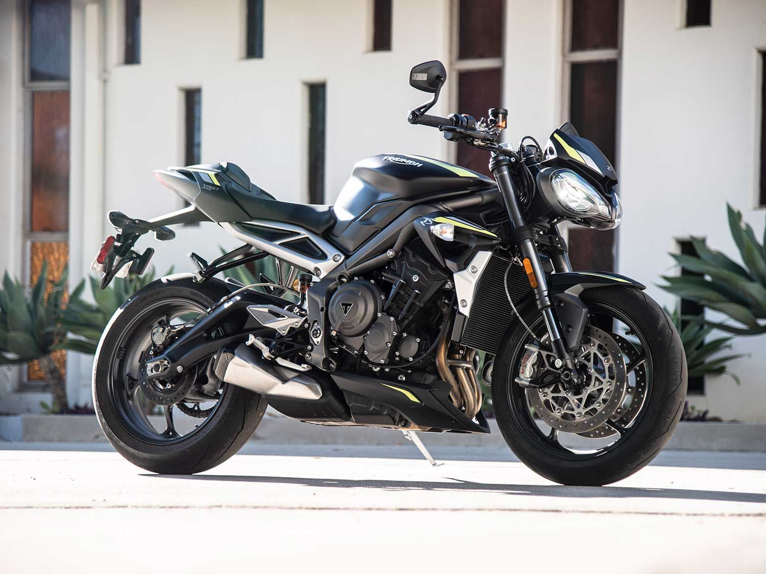 Triumph’s styling has evolved with the latest iteration of the Street Triple, bringing a combination of rounded-off corners and angular lines.