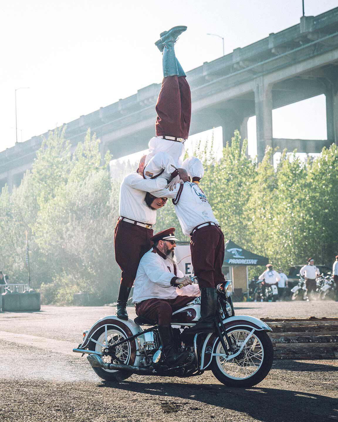 Stunt pros the Seattle Cossacks doing their thing.