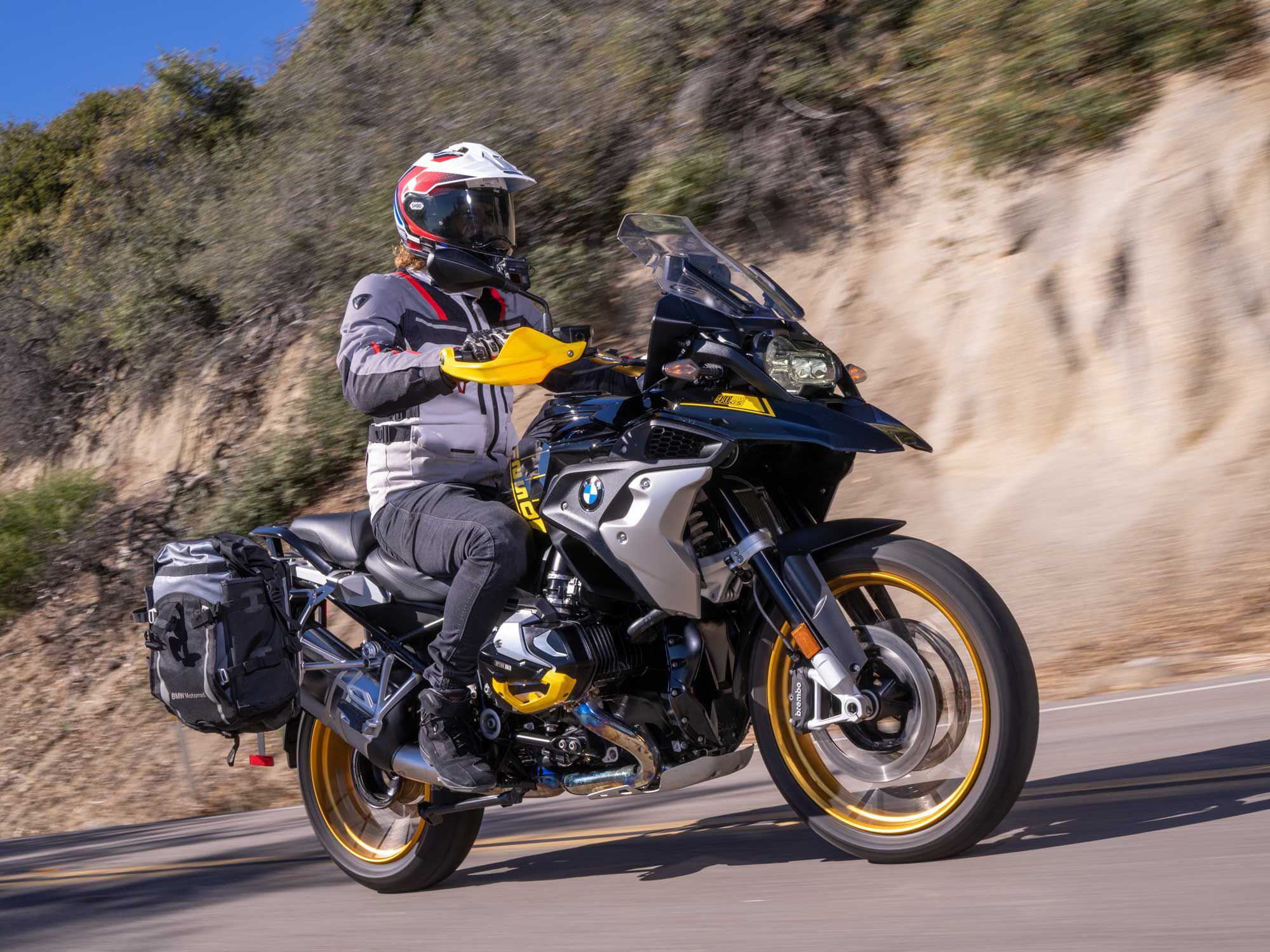 Miles melt away with ease aboard the 2021 BMW R 1250 GS adventure bike.