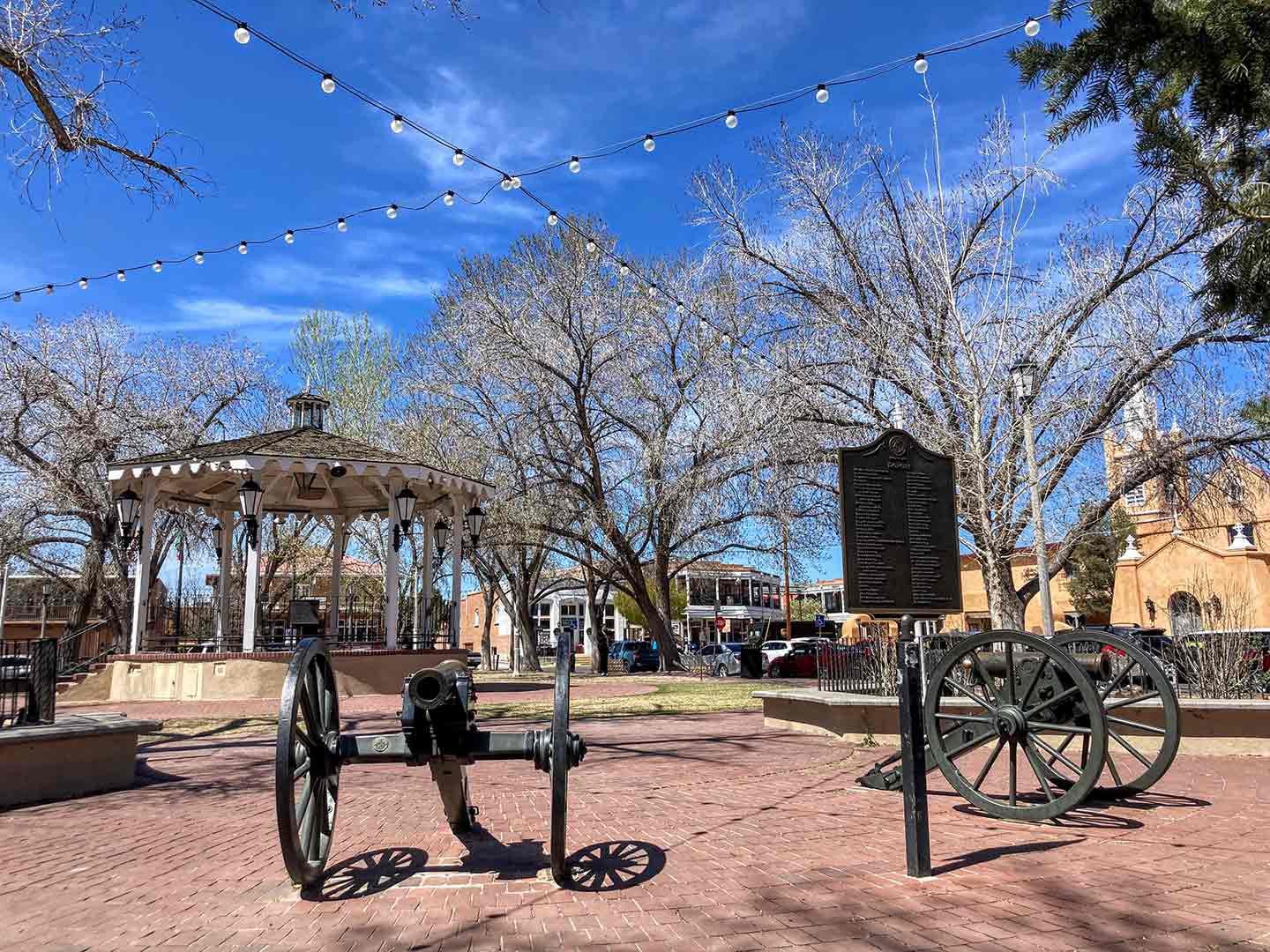 Old Town, in Albuquerque. Be sure and visit the Rattlesnake Museum and Gift Shop.